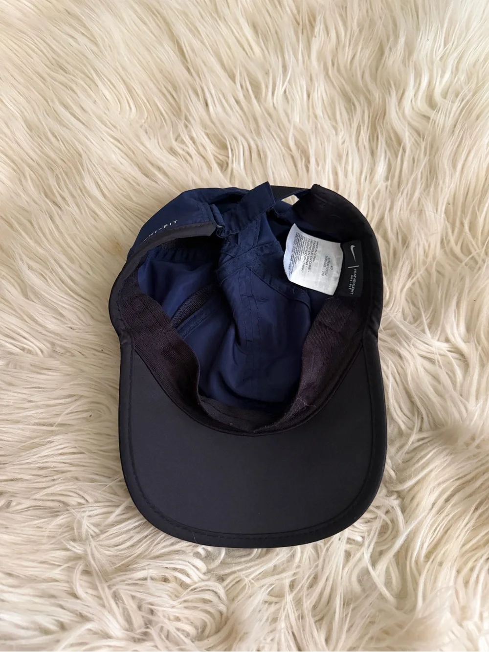 Nike Kids Deep Blue Running Cap with White Swoosh